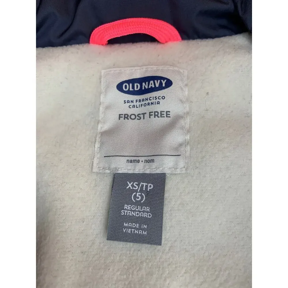 OLD NAVY Girl’s Frost-Free Puffer Vest / Size: XS